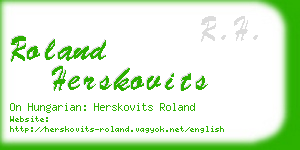 roland herskovits business card